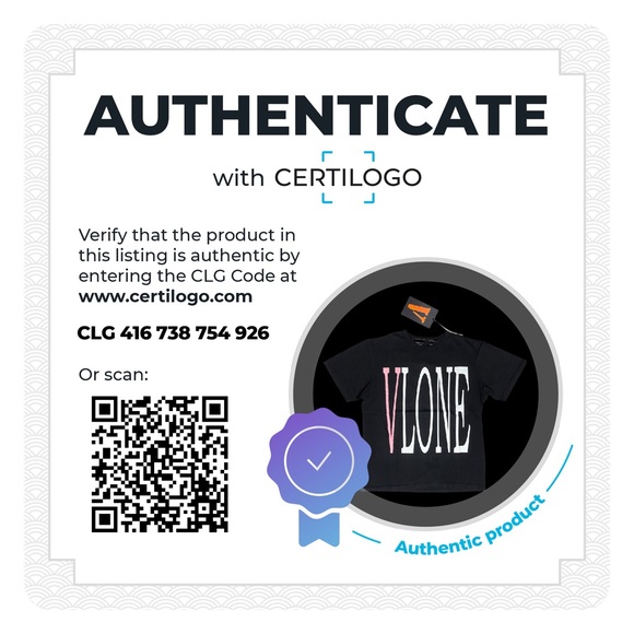 Vlone Pink Staple Tee Black (M) Authentic With Certilogo Tags - Picture 5 of 5